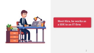 Meet Hira, he works as
a SDE in an IT firm
2
 