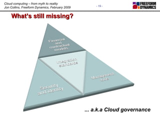 <ul><li>... a.k.a Cloud governance </li></ul>What’s still missing? 