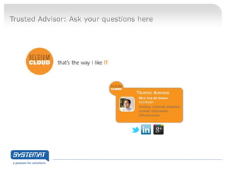 Trusted Advisor: Ask your questions here
 