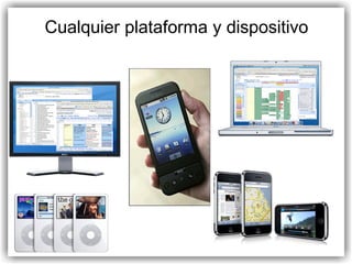 Cualquier plataforma y dispositivo
 