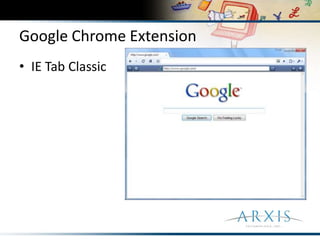 Google Chrome ExtensionIE Tab Classic