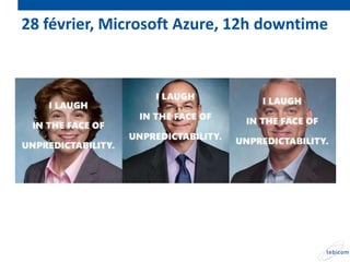 28 février, Microsoft Azure, 12h downtime
 