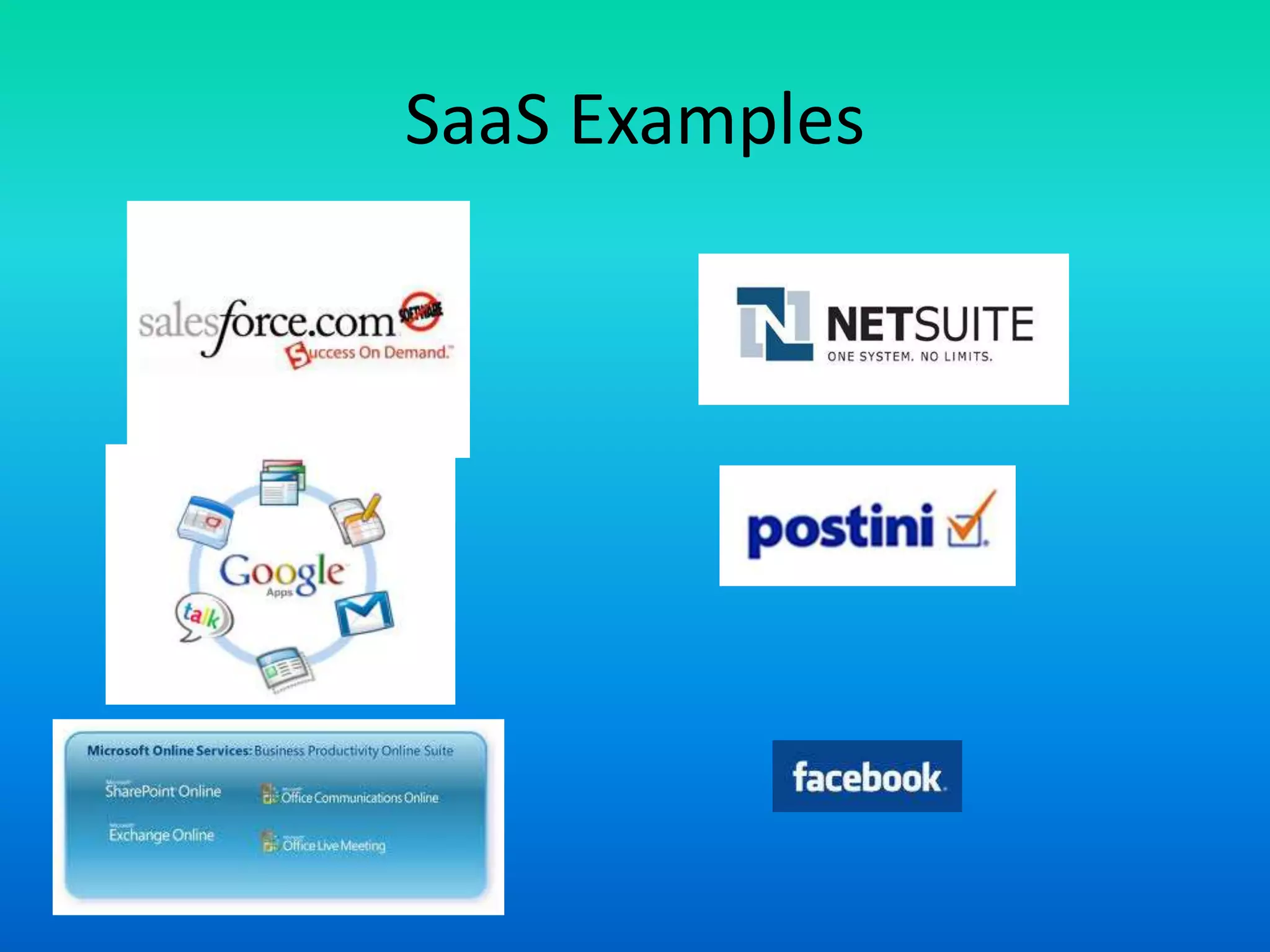SaaS Examples
 