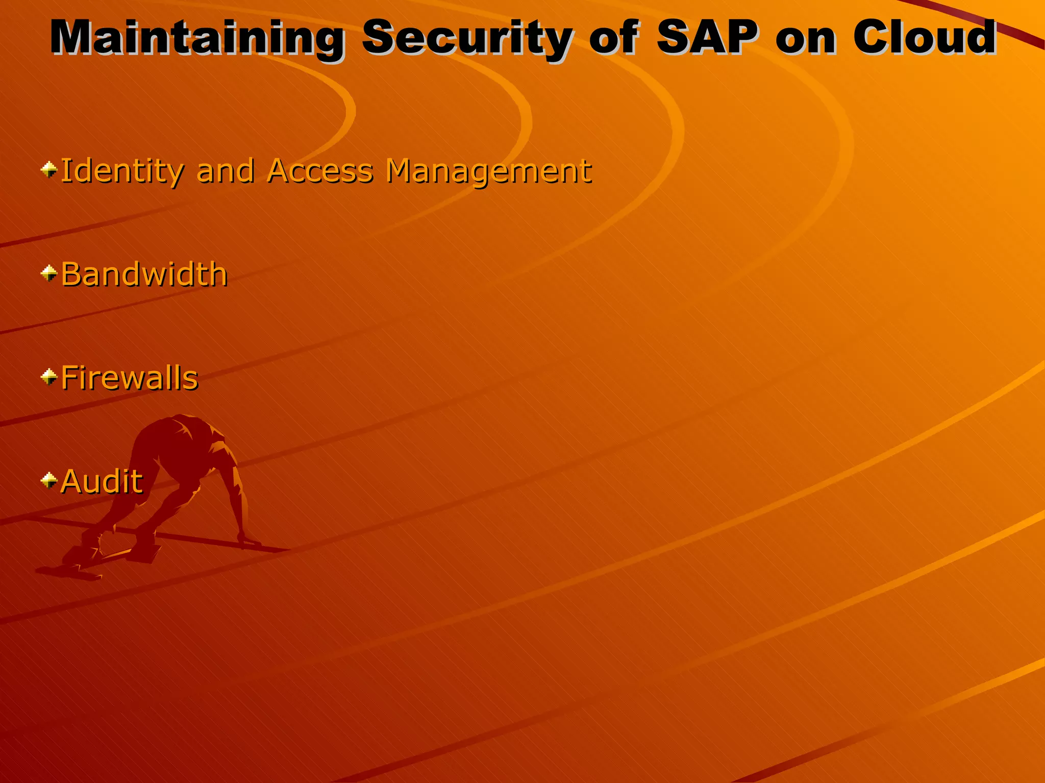 Maintaining Security of SAP on Cloud Identity and Access Management Bandwidth Firewalls Audit 