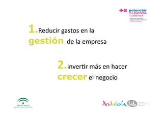 1.Reducir gastos en la  
    gestión  de la empresa 

                2.Inver2r más en hacer 
                crecer el negocio 


1/6/10    Departamento de Marke2ng ‐ Socialtec    25 
 
