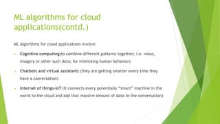 Cloud computing and artificial intelligence | PPTX