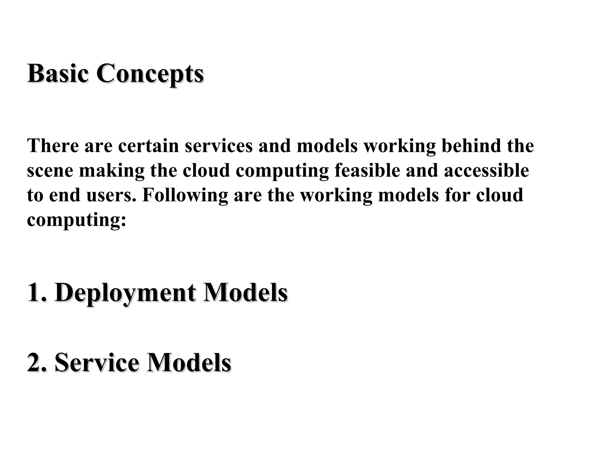 Cloud computing and service models ppt
