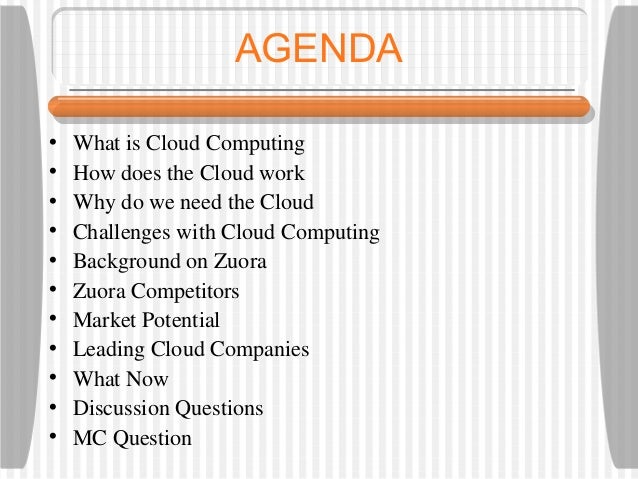 Zuora inc venturing into cloud computing case study
