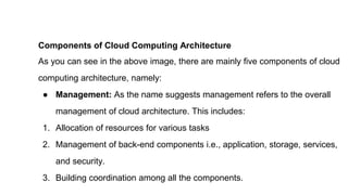 Cloud Computing Architecture: Components, Importance, and Tips | PPTX