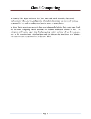 Cloud computing assignment | DOCX