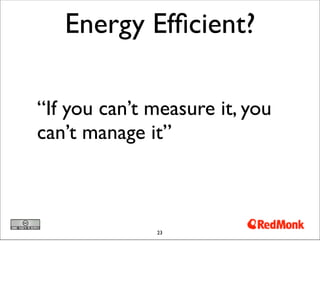 Energy Efﬁcient?

“If you can’t measure it, you
can’t manage it”



              23
 