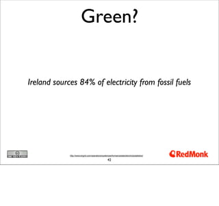 Green?


Ireland sources 84% of electricity from fossil fuels




             http://www.eirgrid.com/operations/systemperformancedata/electricitystatistics/

                                                     42
 