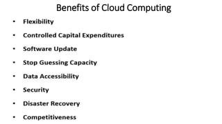 Benefits of Cloud Computing
