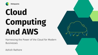 Cloud
Computing
And AWS
Harnessing the Power of the Cloud for Modern
Businesses
Ashish Rathore
Dotsquares
 
