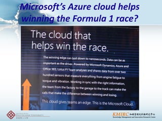 Microsoft’s Azure cloud helps winning the Formula 1 race?  