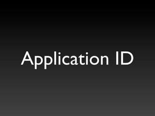 Application ID
 