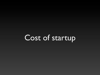 Cost of startup
 