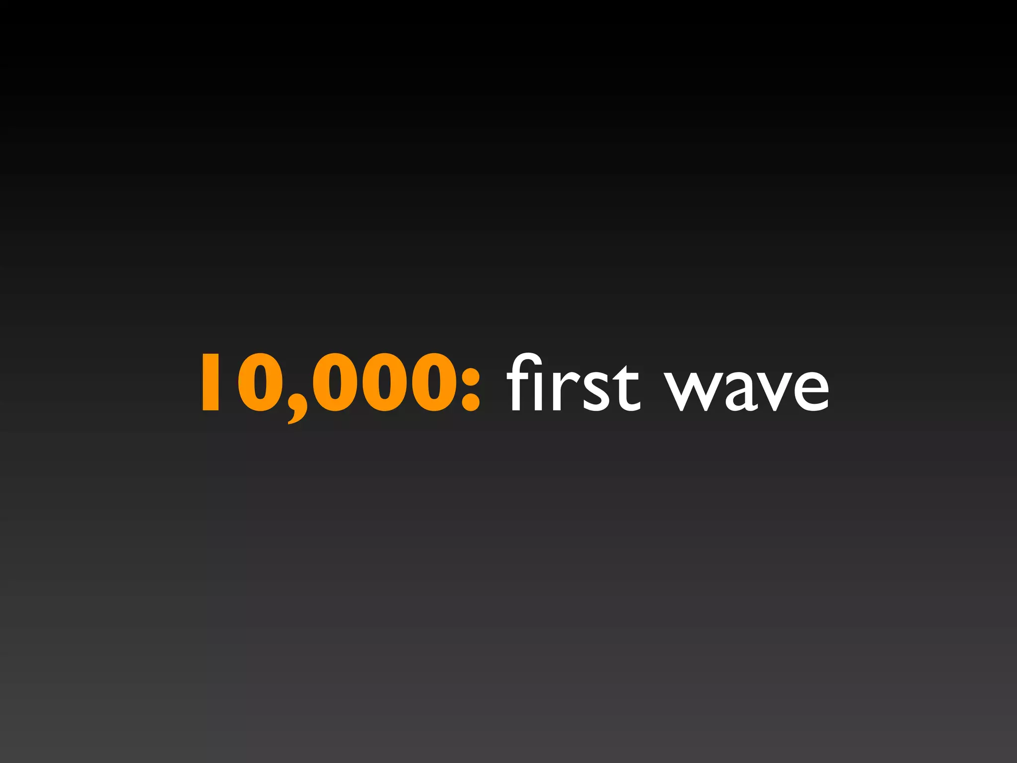 10,000: ﬁrst wave
 