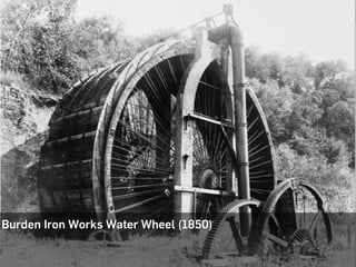 HISTÓRIA
3
Burden Iron Works Water Wheel (1850)
 