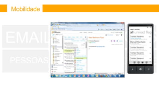 Mobilidade




EMAIL        DOCS
PESSOAS      REUNIÕES
 