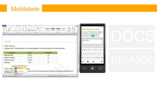 Mobilidade




EMAIL        DOCS
PESSOAS      REUNIÕES
 