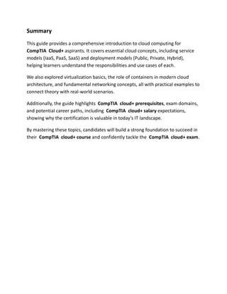 Cloud Computing Fundamentals: Your Guide to CompTIA Cloud+ ...