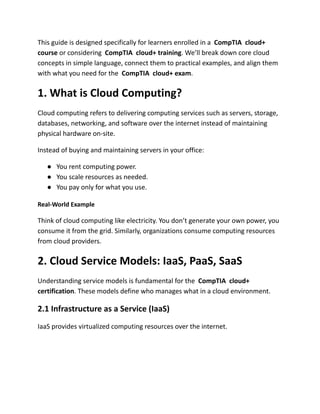 Cloud Computing Fundamentals: Your Guide to CompTIA Cloud+ ...