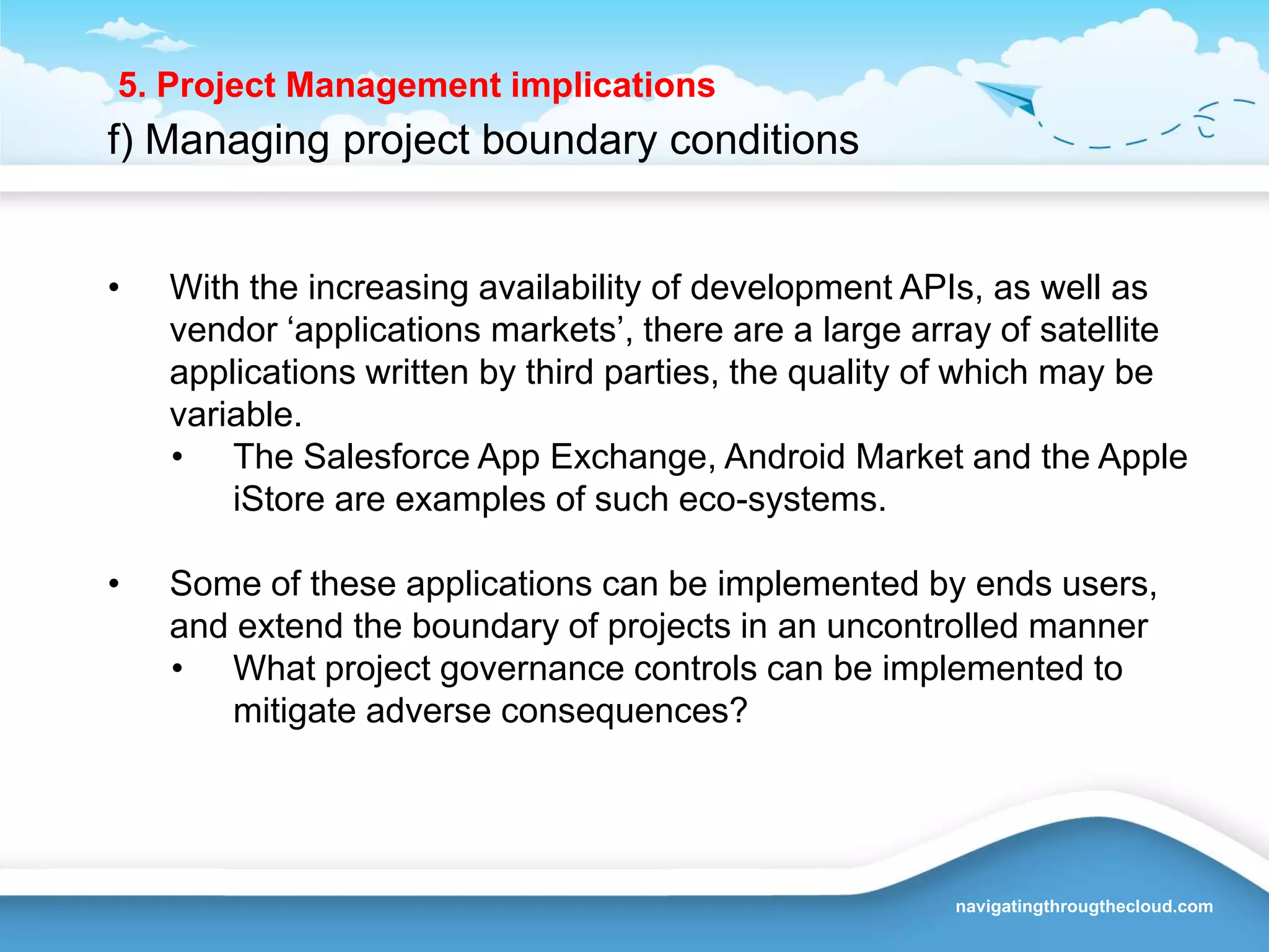 4. The consumerisation of IT effect in the enterpriseIndividuals have unprecedented access to all type of IT systems, from email, file storage, accounting, CRM, banking, shipping, social networking (eg Facebook™ )..  The list is almost endless.What is meant by ‘consumerisation’ of IT?Individuals can use / buy systems as they see fit.