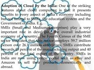Cloud computing in indian perspective | PPTX