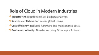 Cloud Computing in Modern Industries & Cybersecurity Threats.pptx