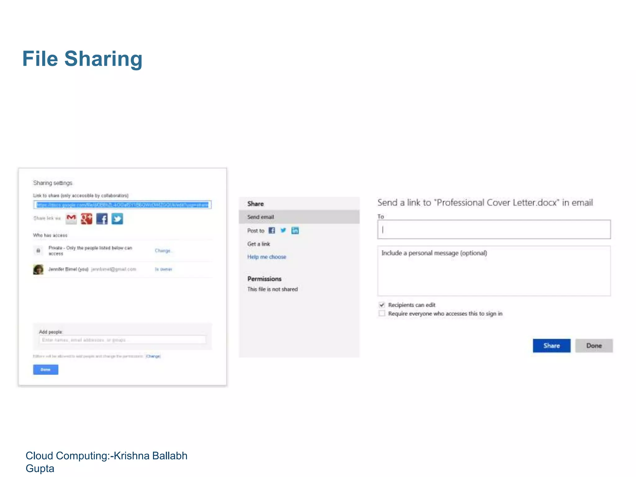 File Sharing
Cloud Computing:-Krishna Ballabh
Gupta
 