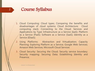 Cloud computing lecture 1 | PPTX