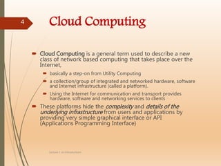 Cloud computing lecture 1 | PPTX