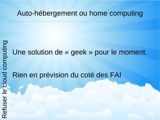 Software as a Service Pléthore... Logiciels libres et cloud computing 