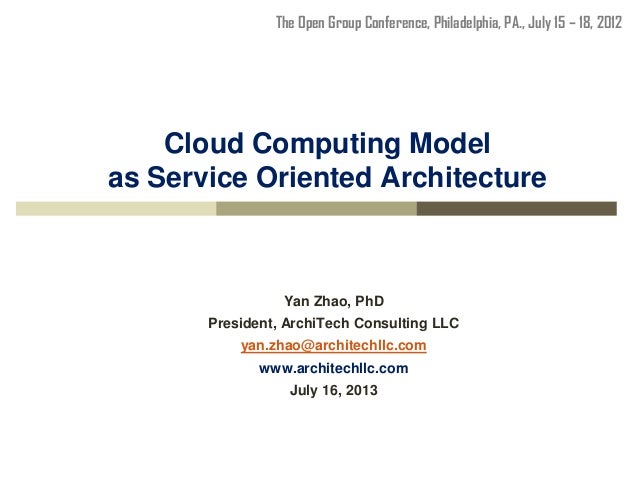 Cloud Computing Model with Service Oriented Architecture