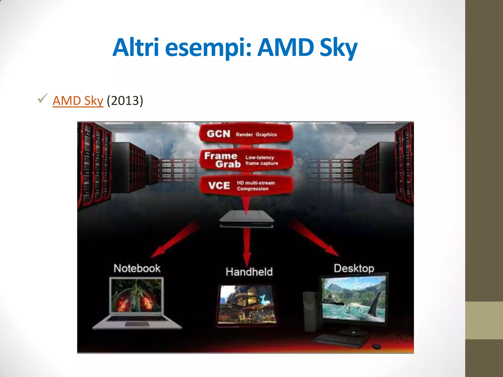 Un esempio concreto: OnLive
 