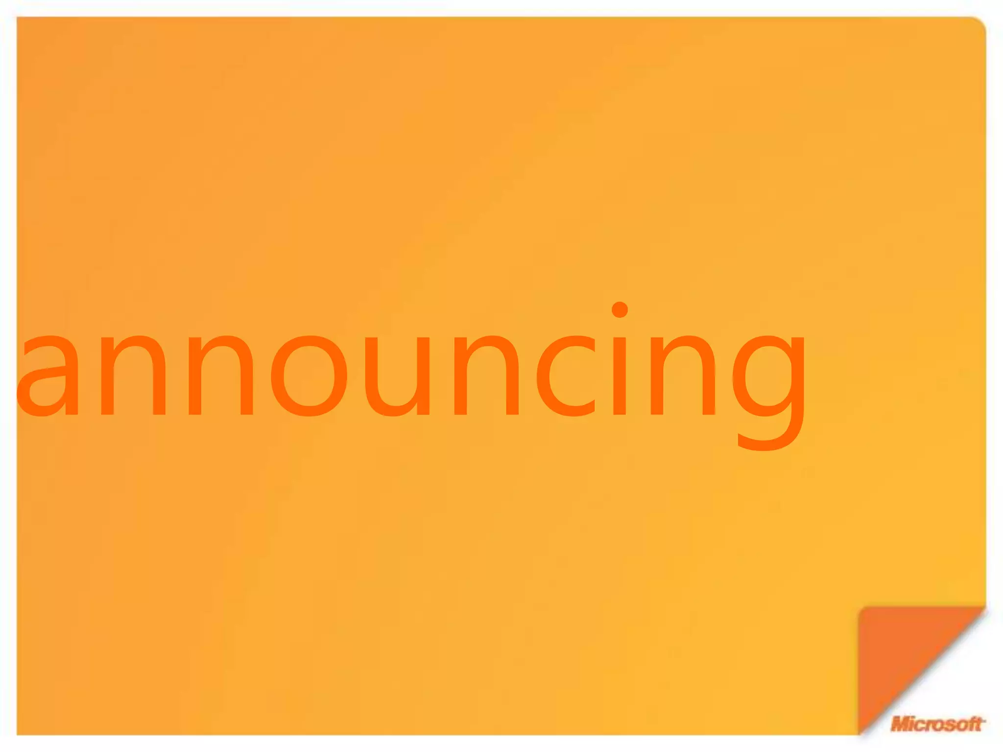 Customer success matters …13 of the top 20 global telecom firms use MS Online48 out of 50 states use MS Online16 of the top 20 global pharmaceutical companies use MS OnlineOver 10,000 schools use Live@edu (in just six months)7 of the top 10 global energy companies use MS Online50% of the Fortune 500 use MS OnlineOver 40 million paid MS Online usersSmallest customers go along for the ride with the largestOver 500 Government entities use MS Online15 of the top 20 global banks use MS Online