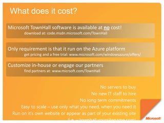Microsoft Online ServicesEnterprise class software delivered via subscription services hosted by Microsoft and sold with partnersWeb ApplicationsBusiness Productivity Online Suite