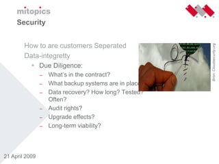 Cloudcomputing Nivo Consultancy 26 Mei 2009 Versie 1