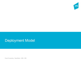 Cloud Computing - OpenStack - VNG - IRD
New Section
Deployment Model
 