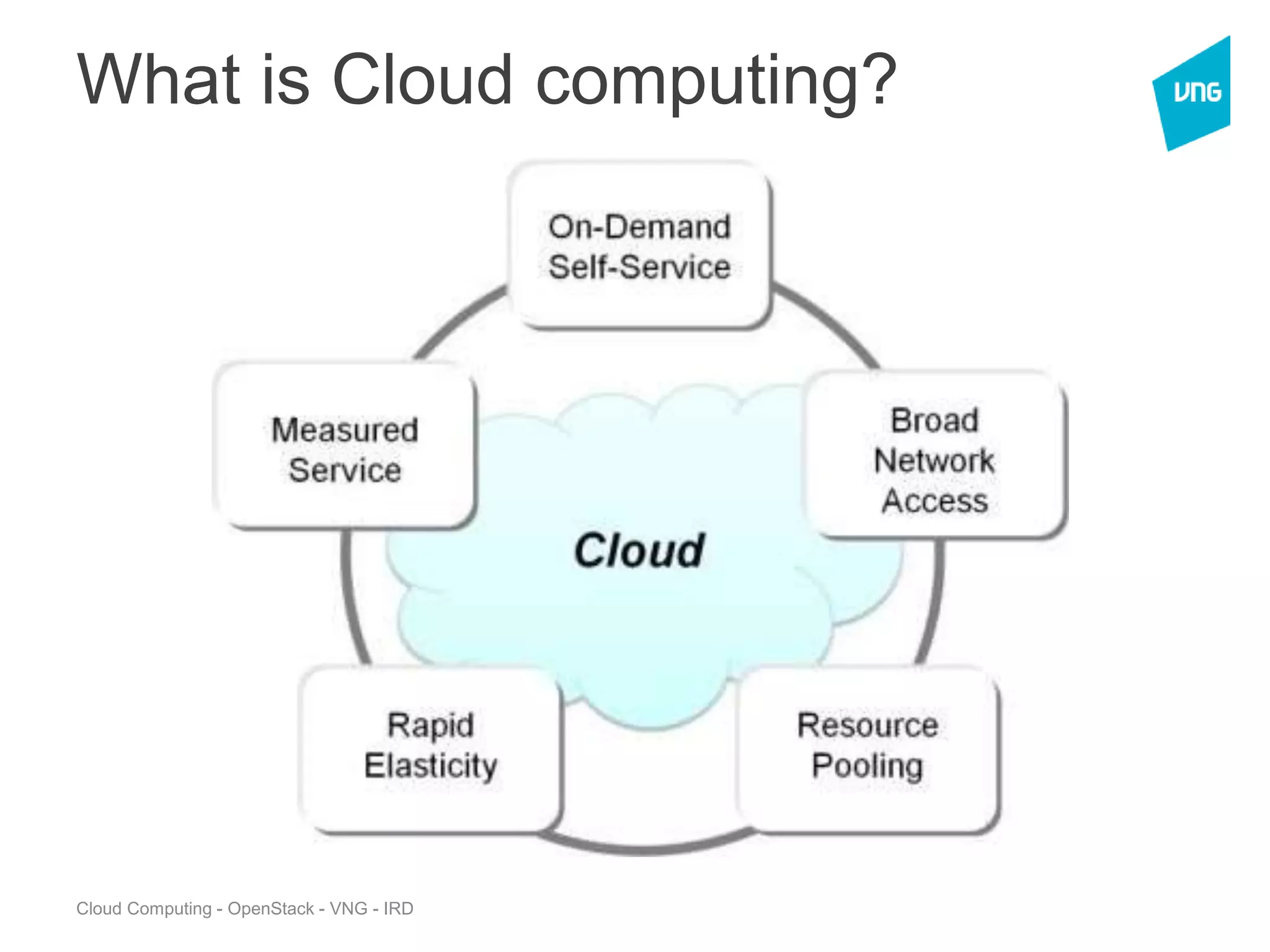 Cloud Computing - OpenStack - VNG - IRD
What is Cloud computing?
 