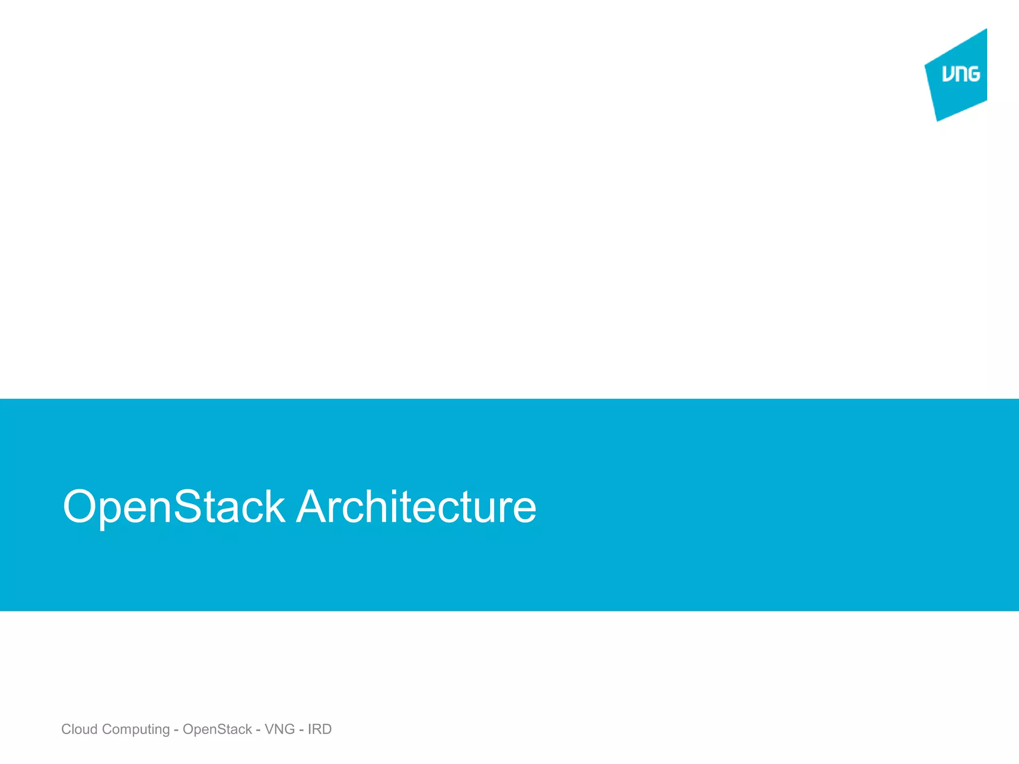Cloud Computing - OpenStack - VNG - IRD
New Section
OpenStack Architecture
 