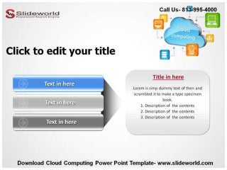 Download Cloud Computing Editable Powerpoint Template