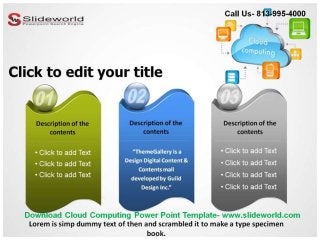 Download Cloud Computing Editable Powerpoint Template