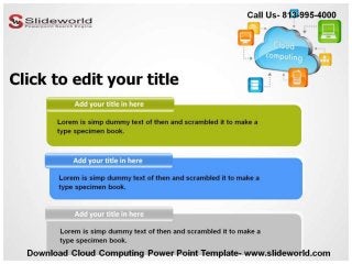 Download Cloud Computing Editable Powerpoint Template