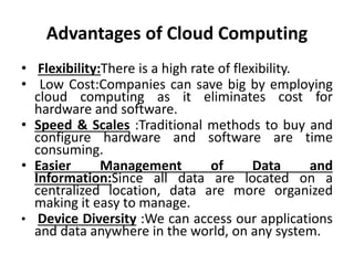 Conclusion
• So, while cloud computing is really really great
and you’re probably already using it, either for
business of...
