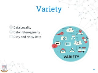 Variety
◎Data Locality
◎Data Heterogeneity
◎Dirty and Noisy Data
10
 