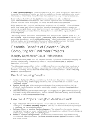 Project Cold Computing ClickMyProject | cloud computing project | DOCX