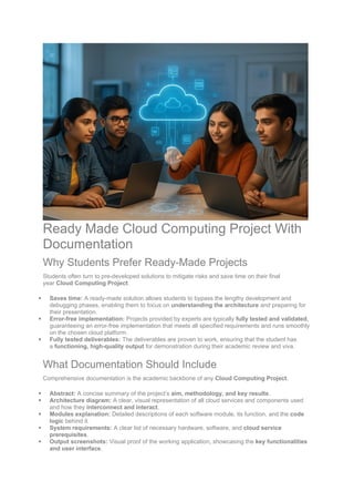Project Cold Computing ClickMyProject | cloud computing project | DOCX