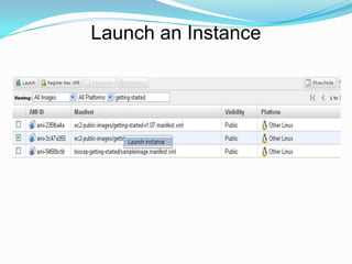 Launch an Instance
 
